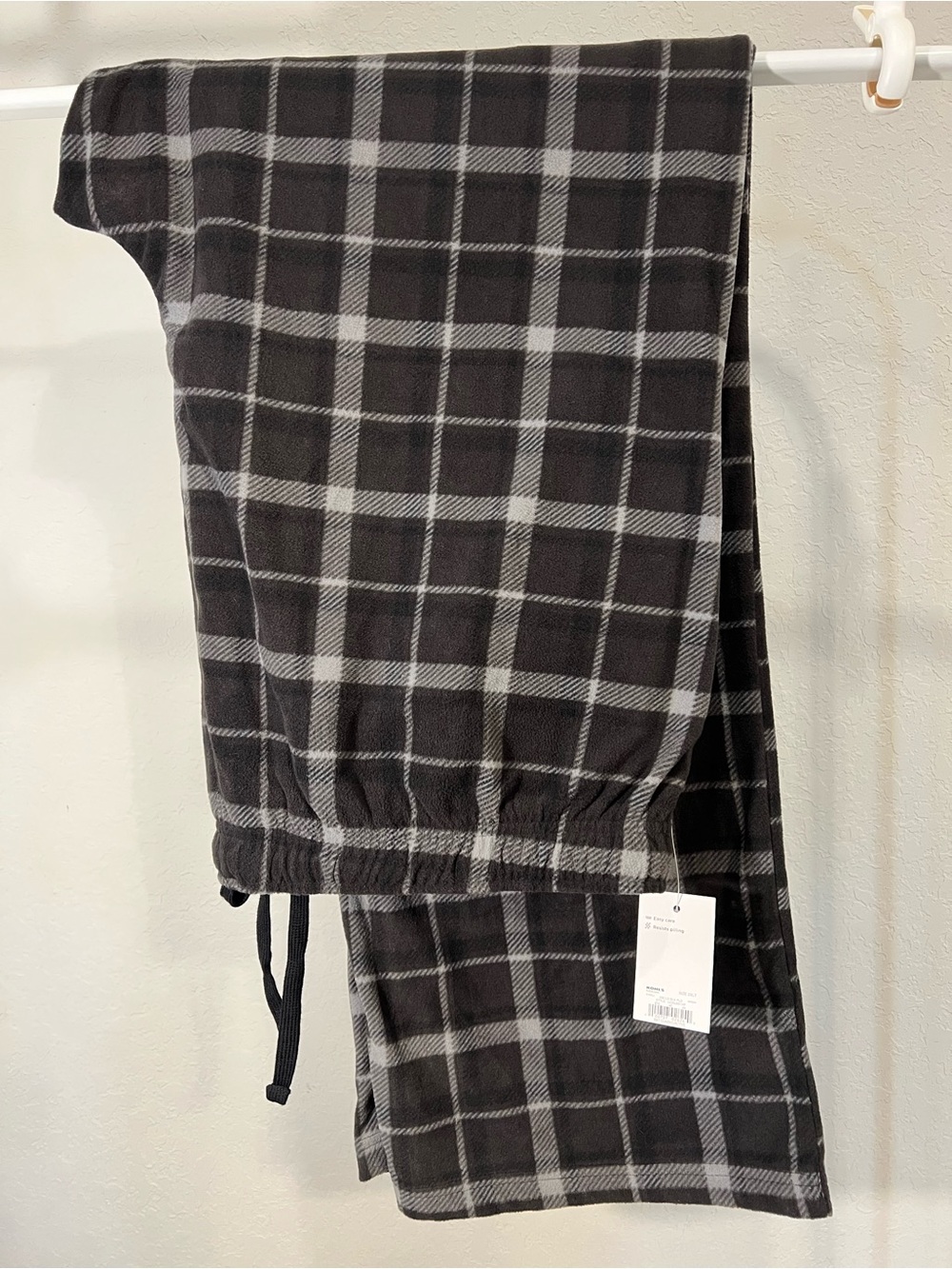 Croft & Barrow Black Grey Plaid Fleece Pajama Sleep Pants NWT Size 2XLT